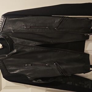 Haute Hippie Black Leather Fitted Jacket Womens